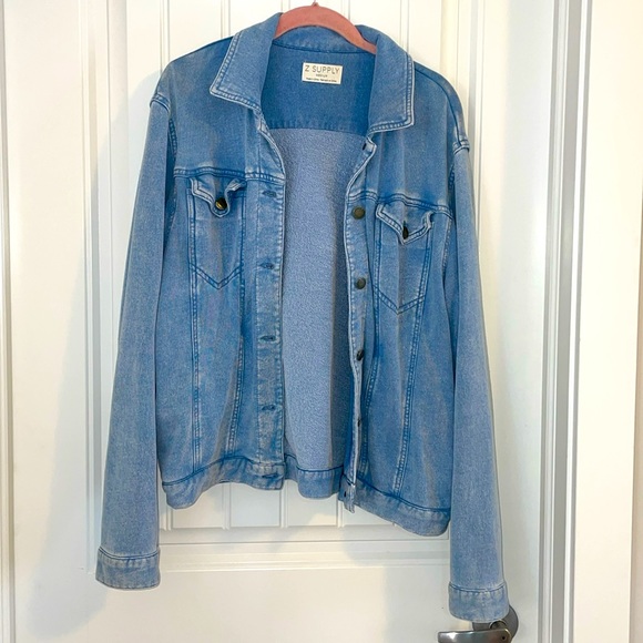 Z supply Sweatshirt Jean jacket - Picture 1 of 5